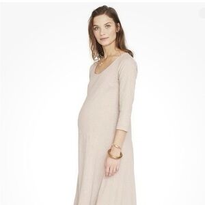 HATCH The Cotton Maxi Dress Rose Pink Maternity Jersey Maxi Dress Size 3
